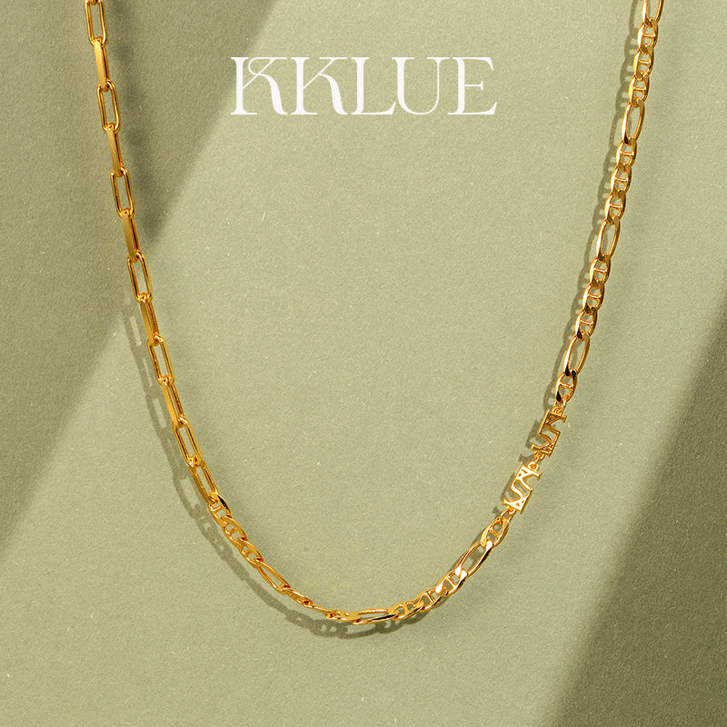 Tattoo Gold Vermeil Square Snake Chain Necklace – KKLUE