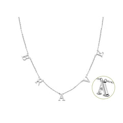 Moment Platinum Personalise Letters Necklace（Brand Font）