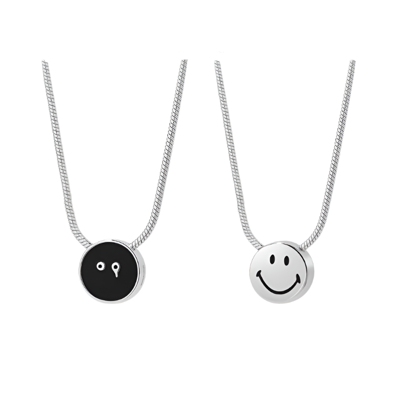 Smiley x Ryuji Silver Double-Faces Snack Chain Necklace