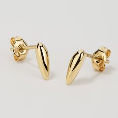 Rain Drop 14K Teardrop Stud Earrings