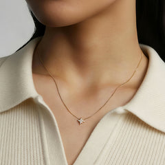 Illume 9K Gold Single Diamond Star Necklace