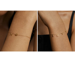 Smiley Personalized Letter Bracelet