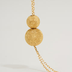 Essential 14K Fine-Sparkle Bead Solid Gold Necklace