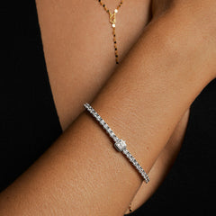 Unlock Essential Silver Tennis Bracelet