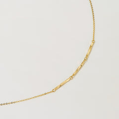 Essential 14K Sparkling Bar Necklace