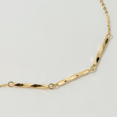 Essential 14K Sparkling Bar Necklace