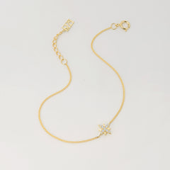 Illume 9K Gold Diamond Star Bracelet