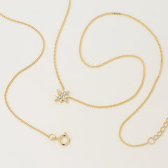 Illume 9K Gold Single Diamond Star Necklace