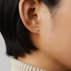 Essential 14K Solo Diamond Stud Earrings