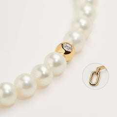Essential Gold Vermeil Alternating Pearl & Chain Necklace