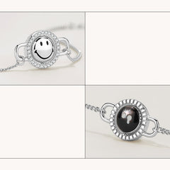 Ryuji Smiley Silver Reversible Mother-of-Pearl Halo Bracelet