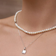 Unlock Platinum Lock Gold Personalised Necklace
