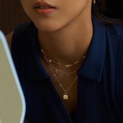 Shine Solitaire Diamond Gold Necklace