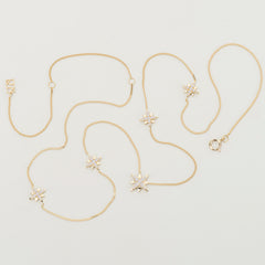 Illume 14K Gold Five Star Diamond Necklace