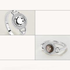 Ryuji Smiley Sterling Silver Reversible Mother-of-Pearl Halo Ring