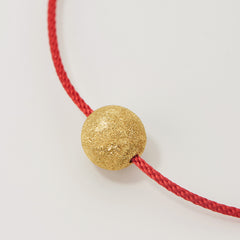 Essential 14K Fine Sparkling Bead Red Cord Bracelet