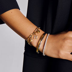 Essential Gold Vermeil Paperclip Chain T-Bar Bracelet