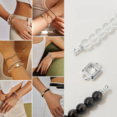 Unlock Amulet Clear Quartz Energy Bracelet Gift Set