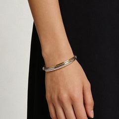 Essential Two-Tone Triple Layer Pavé Bangle