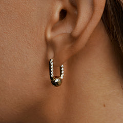 Smiley Gold Vermeil Multi-Way Ball Hoop Earrings
