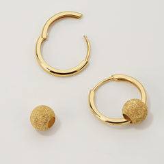 Essential 14K Fine Sparkling Bead Earrings