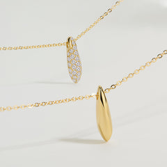 Rain Drop 14K Teardrop Necklace