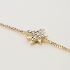 Illume 14K Gold Triple Star Diamond Necklace