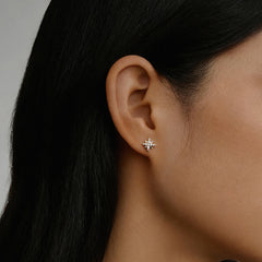 Illume 14K Gold Diamond Star Stud Earrings
