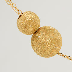Essential 14K Fine-Sparkle Bead Solid Gold Necklace
