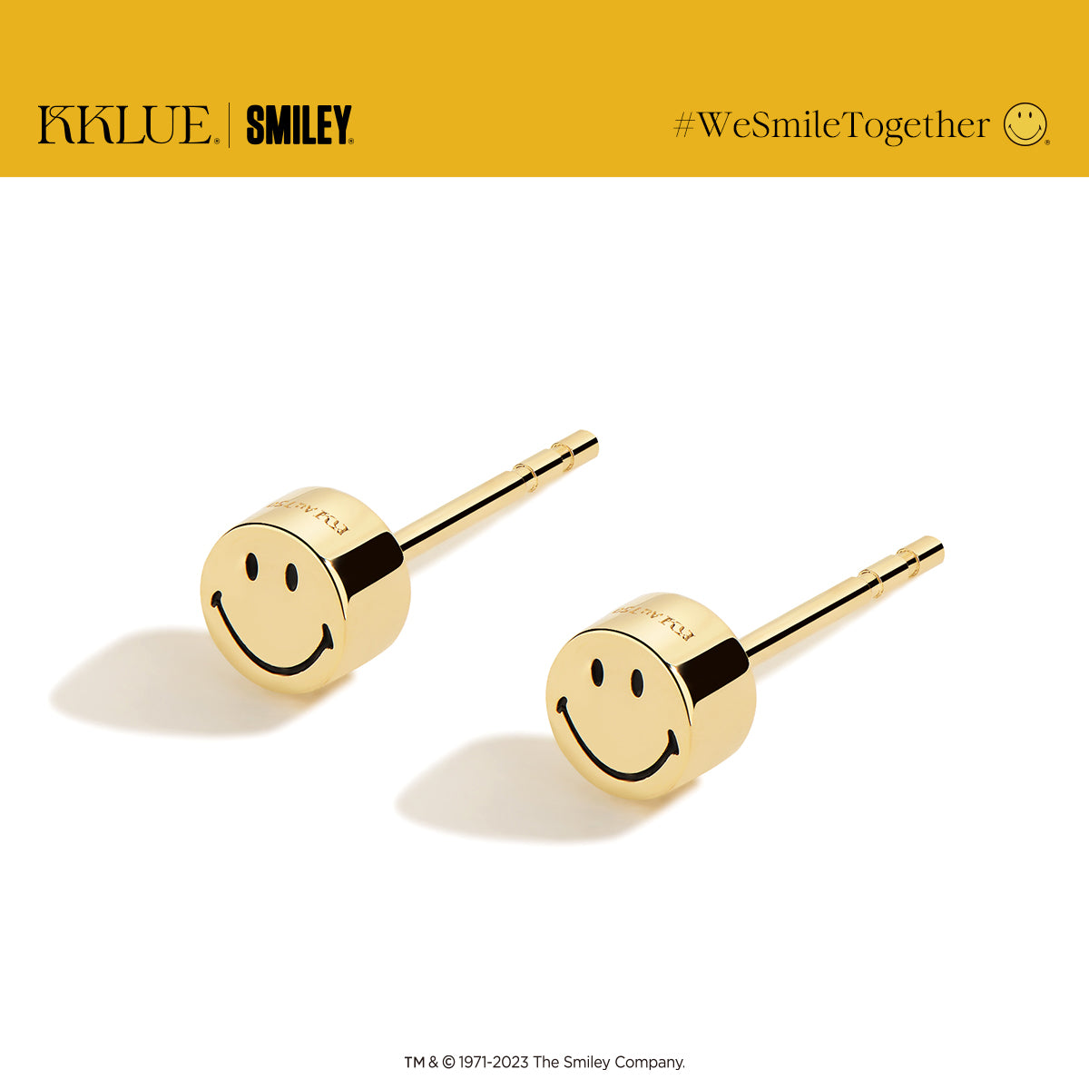 KKLUExSMILEY® Smiley Charm Gold Earrings