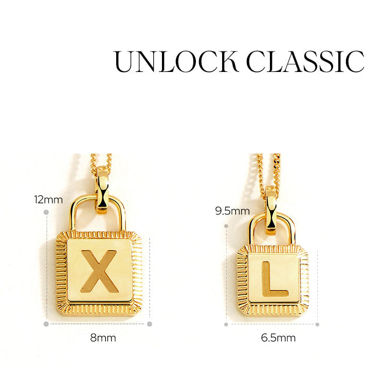 14K Unlock Classic Lock Necklace