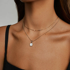 Lokki Gold Vermeil Halo Gemstone Necklace