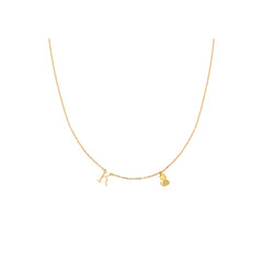Moment 18K Diamond Cat Personalise Letters Necklace