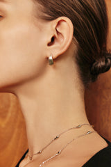 Essential Silver Textured Teardrop Stud Earrings