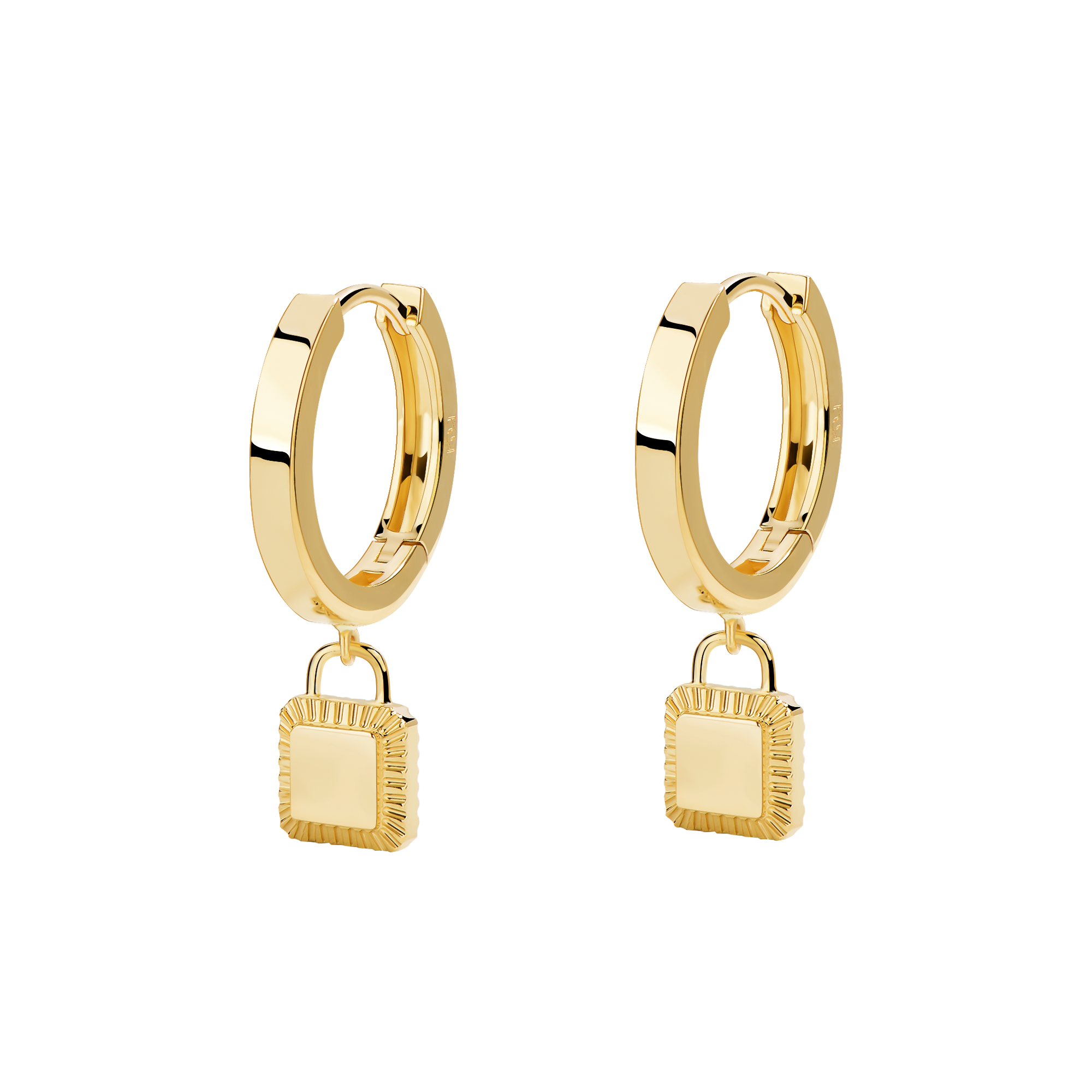 Unlock-18K Lock Gold Earring