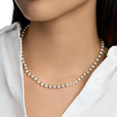 SOL Silver Double Color Freshwater Pearl Necklace