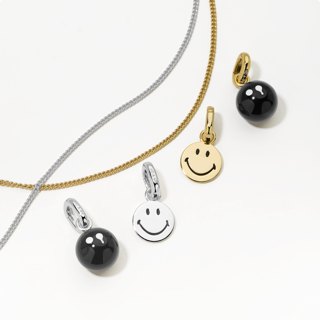 Ryuji Smiley Silver Double-Faced Necklace