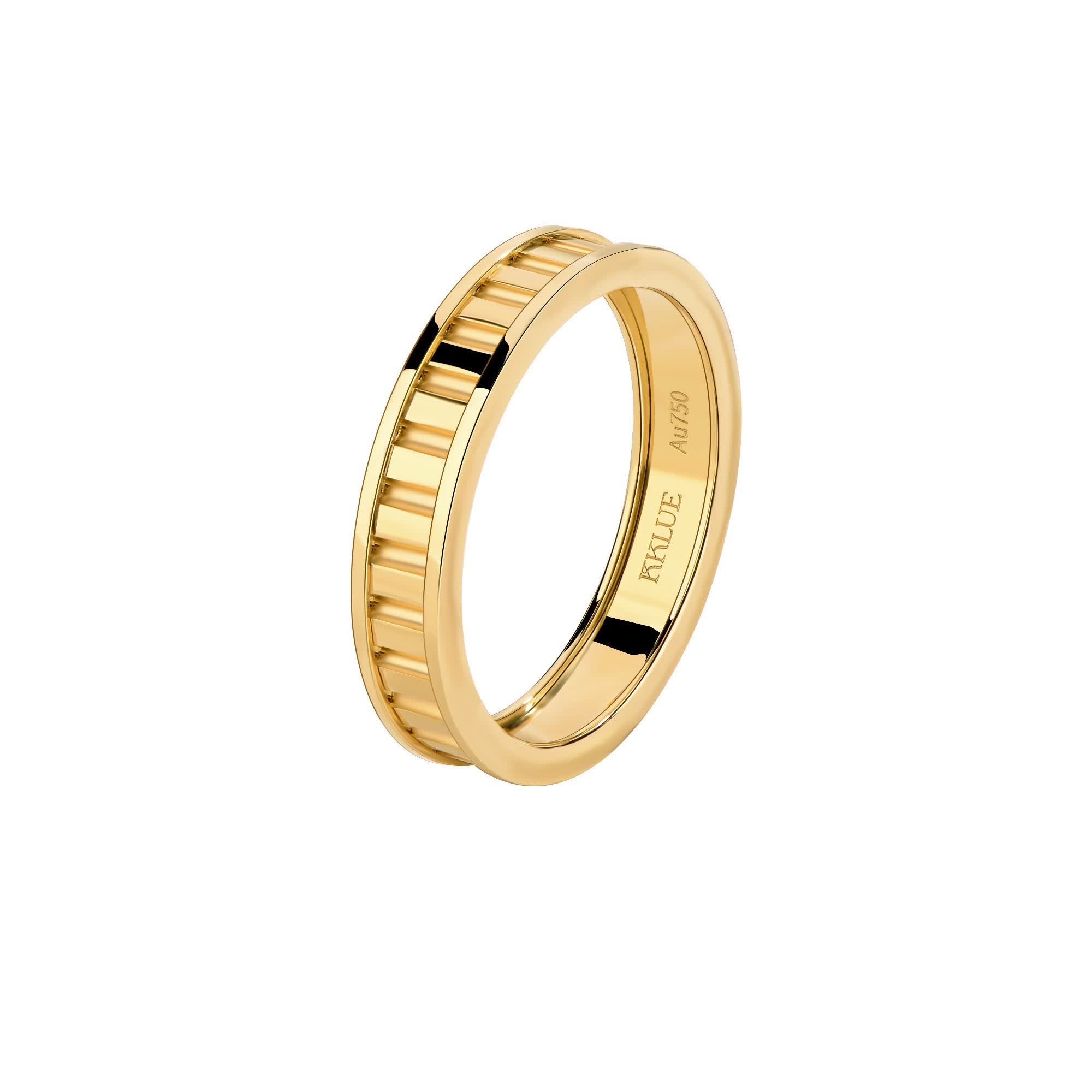 Unlock Marks 18K Stripe Ring Gold Ring