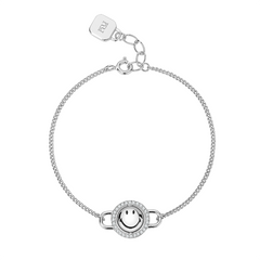 Ryuji Smiley Silver Reversible Mother-of-Pearl Halo Bracelet