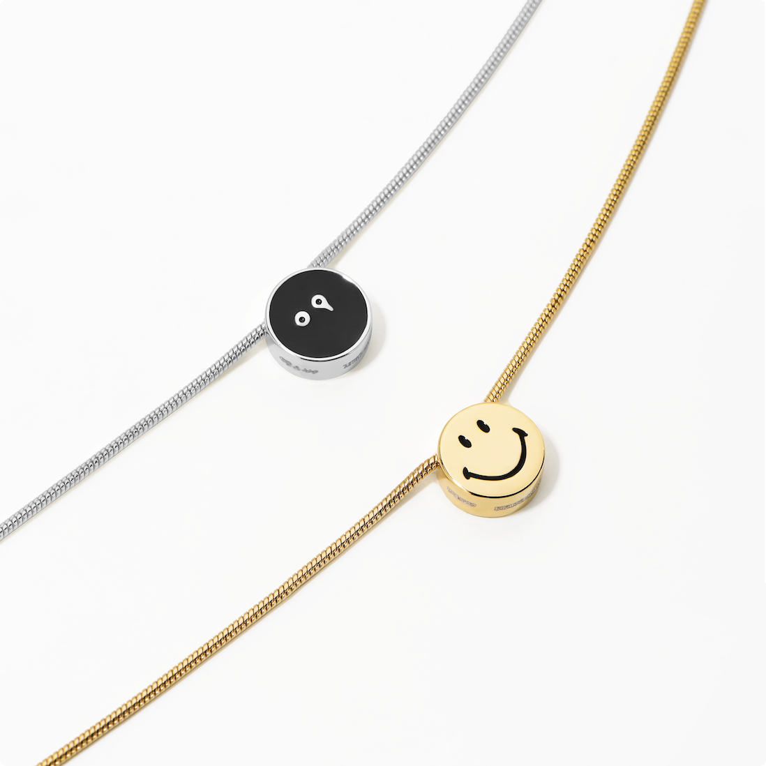 Smiley x Ryuji Silver Double-Faces Snack Chain Necklace