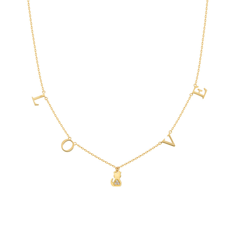 18K D-Cat moment necklace