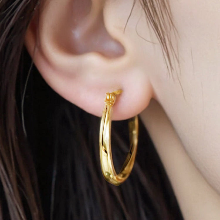 14K Gold Mobius Earrings