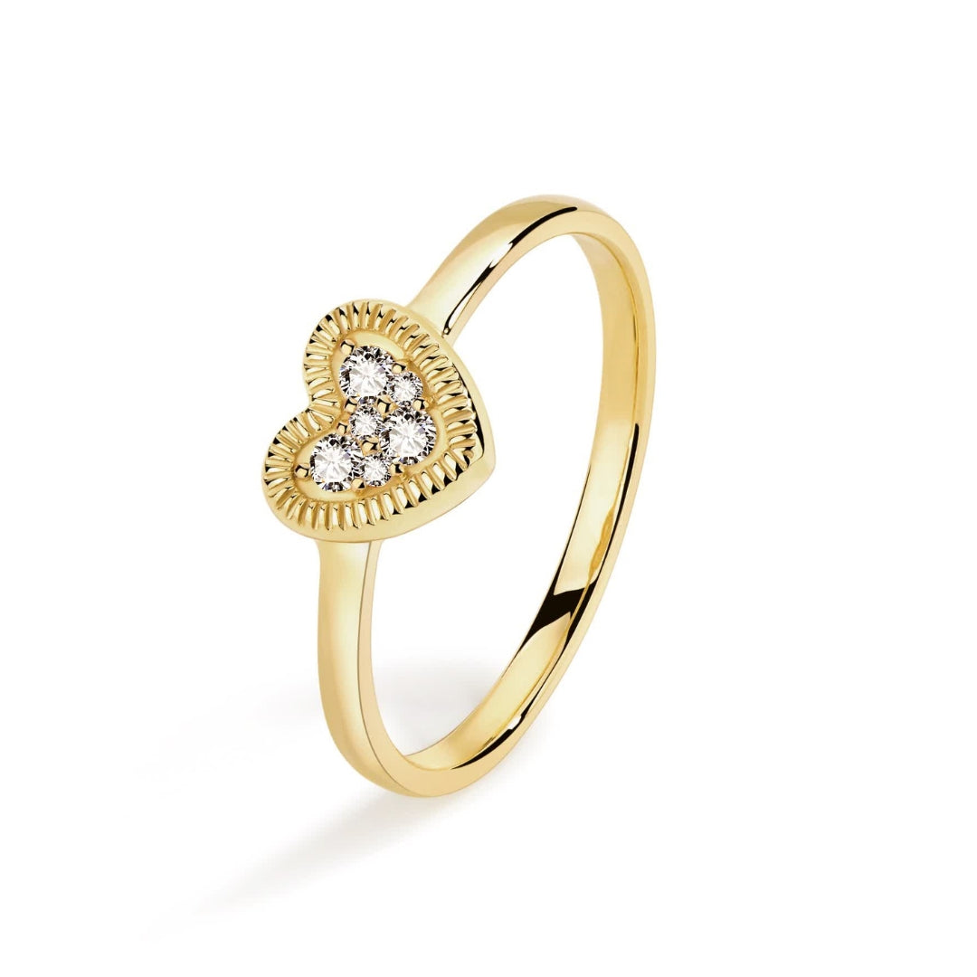 Flip - 18K Diamond Heart Ring