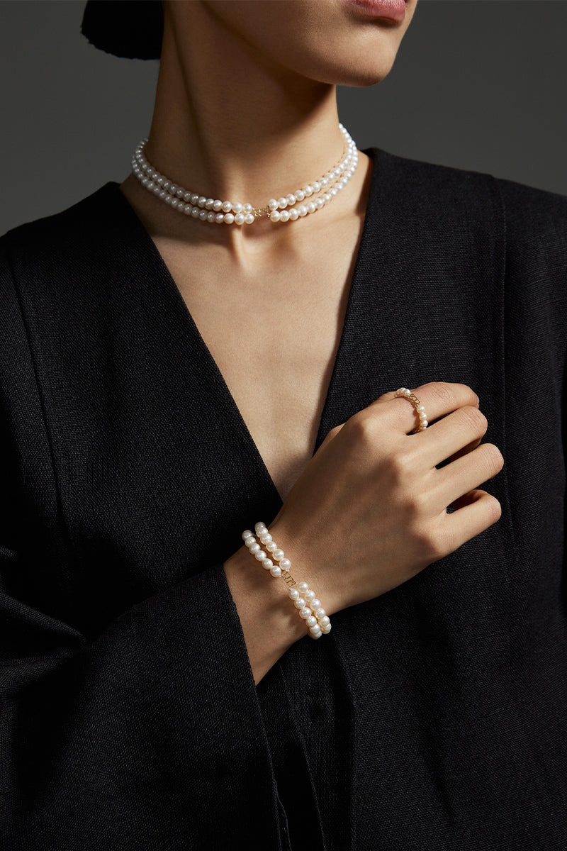 SOL Collection - Pearl Double Bracelet