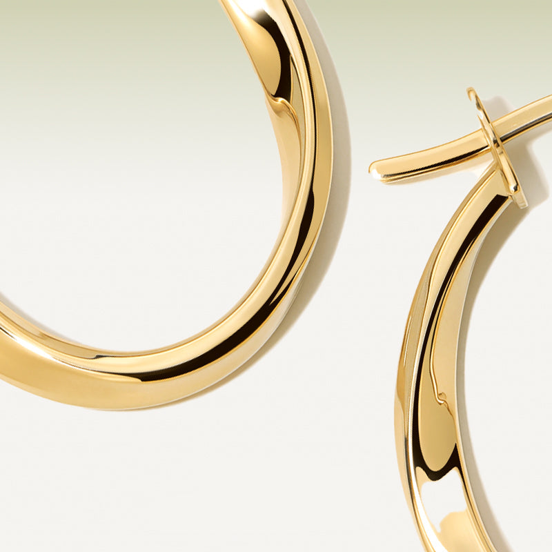 14K Gold Mobius Earrings