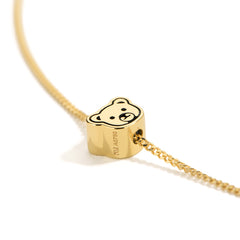 Teddy 18K Gold Bear Bead Necklace