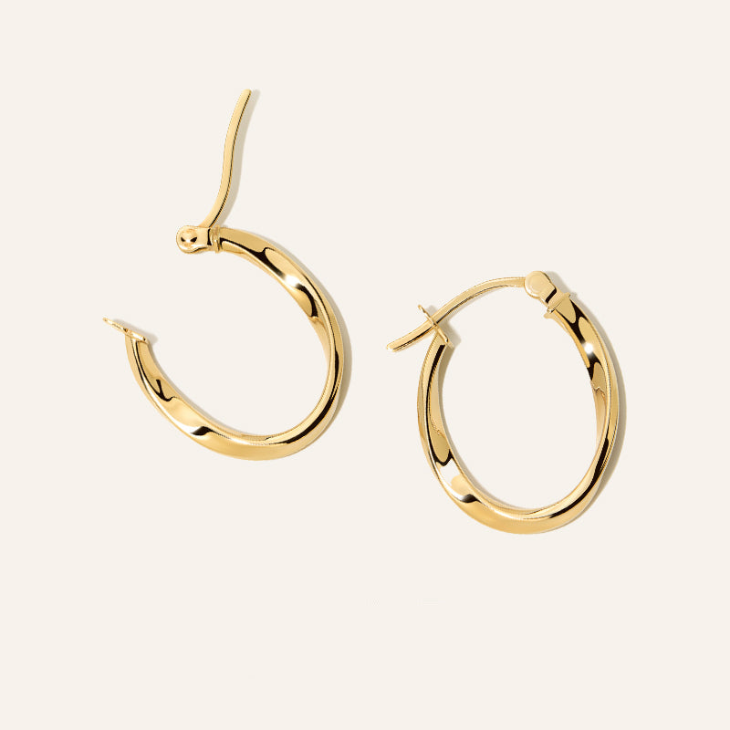 14K Gold Mobius Earrings