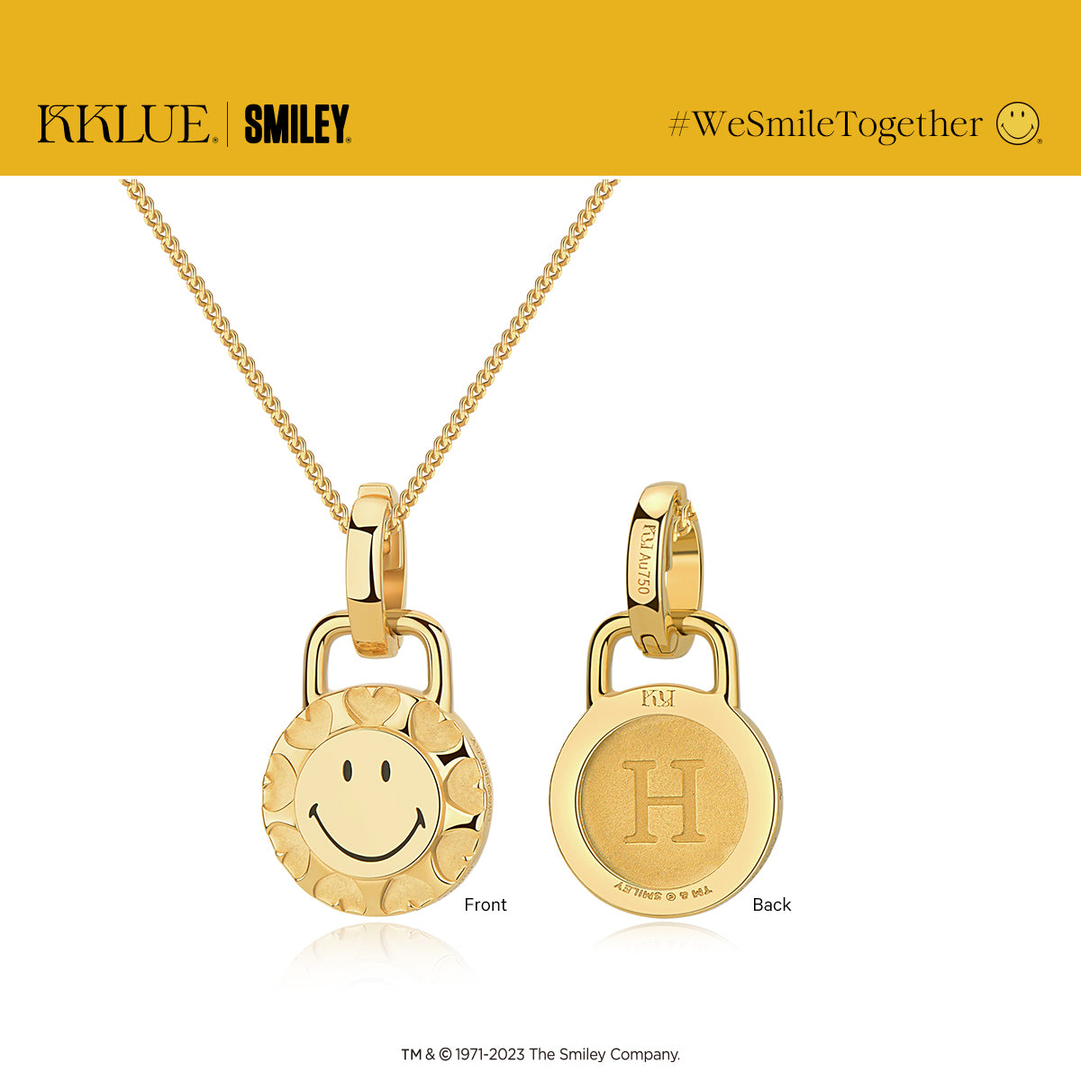 KKLUExSMILEY® Smiley Sunshine Gold Necklace