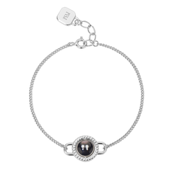 Ryuji Smiley Silver Reversible Mother-of-Pearl Halo Bracelet