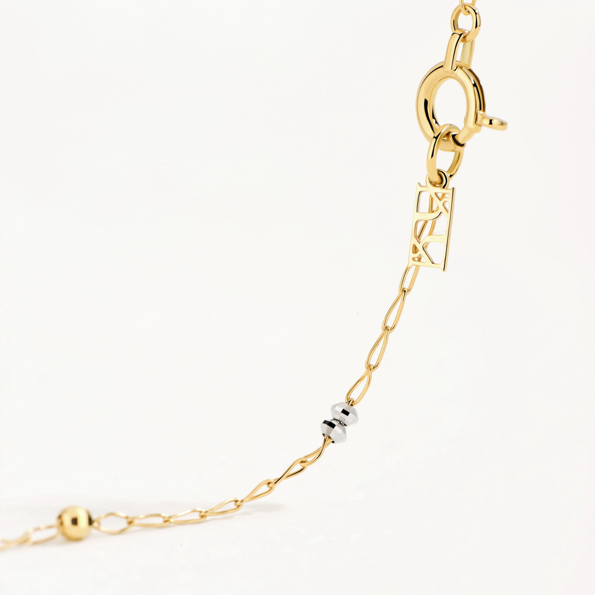 Essential-18K Double Color Chain Necklace